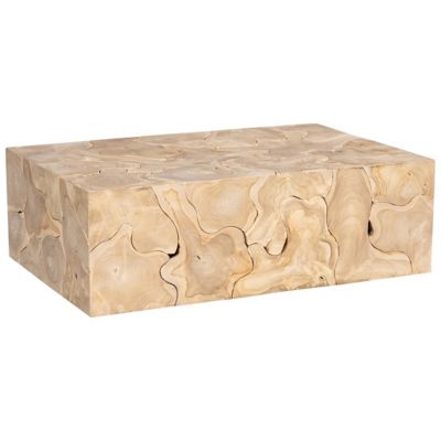 Teak Slice Rectangular Coffee Table