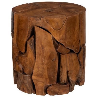 Teak Chunk Stool