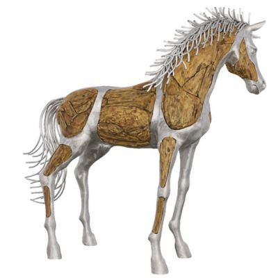Mustang Horse Standing Outdoor Sculpture
