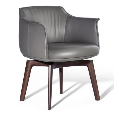 Archibald Leather Small Armchair