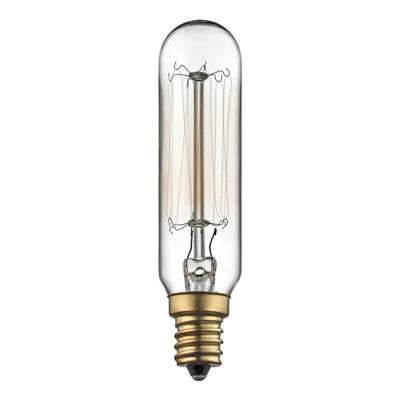 40W 120V T5 E12 Antique Candelabra Clear Bulb (2-PACK)