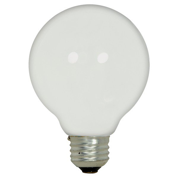 43W 120V G25 E26 Halogen Globe White Bulb (2-PACK)