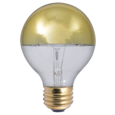 40W 120V G25 E26 Half Gold Bulb 2-Pack