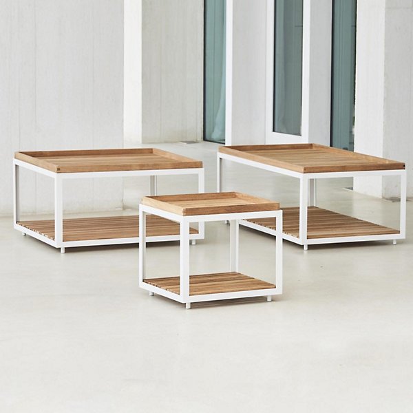 Level Square Coffee Table with Teak Top