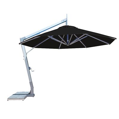 Hurricane Round Side Wind Aluminum Cantilever Umbrella With Base