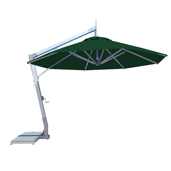 Hurricane Round Side Wind Aluminum Cantilever Umbrella With Base