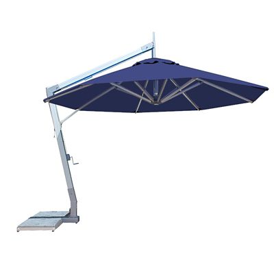 Hurricane Round Side Wind Aluminum Cantilever Umbrella With Base