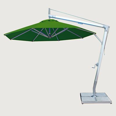 Santa Ana Round Side Wind Aluminum Cantilever Umbrella With Base