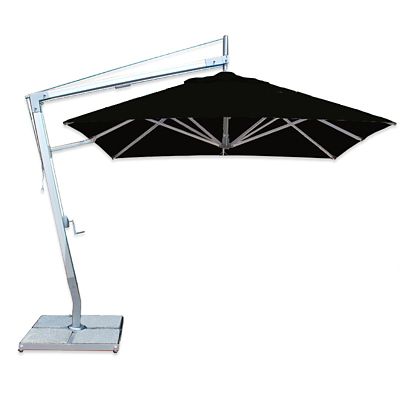 Santa Ana Square Side Wind Aluminum Cantilever Umbrella With Base