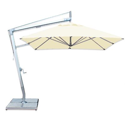 Santa Ana Square Side Wind Aluminum Cantilever Umbrella With Base