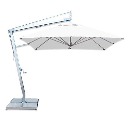 Santa Ana Square Side Wind Aluminum Cantilever Umbrella With Base