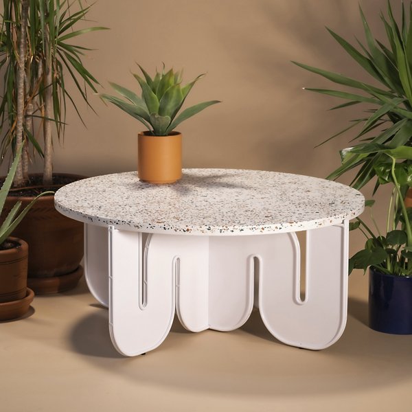 Wave Table with Terrazzo Top