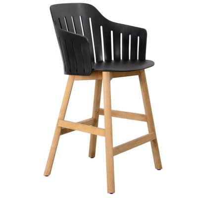 Choice Indoor/Outdoor Counter Chair with Teak Base