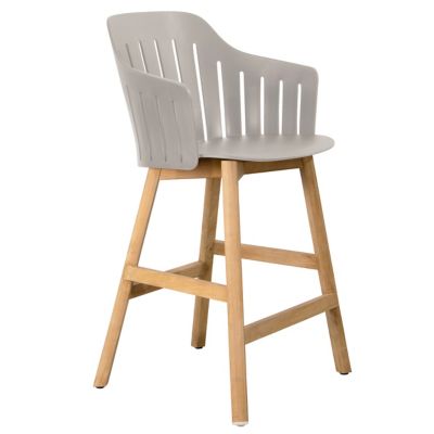 Choice Indoor/Outdoor Counter Chair with Teak Base