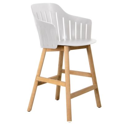 Choice Indoor/Outdoor Counter Chair with Teak Base
