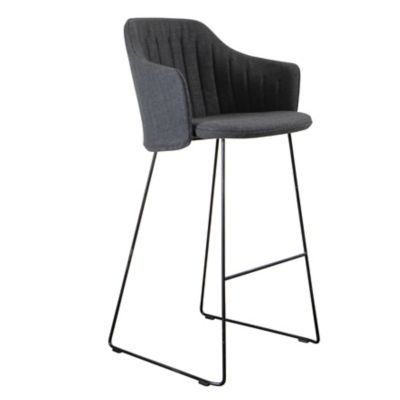 Choice Indoor Bar Chair with Seat/Back Covers, Sled Base