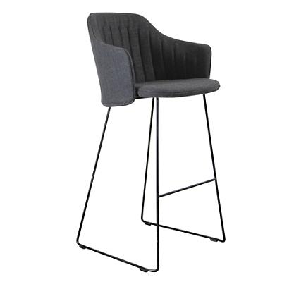 Choice Indoor Bar Chair with Seat/Back Covers, Sled Base