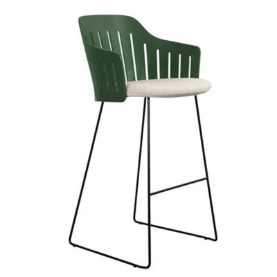 Choice Outdoor Bar Chair with Seat Cover, Sled Base