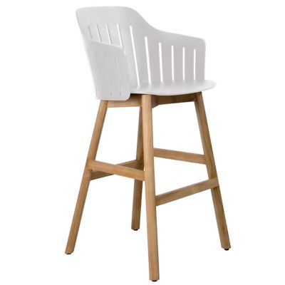 Choice Indoor/Outdoor Bar Chair with Teak Base