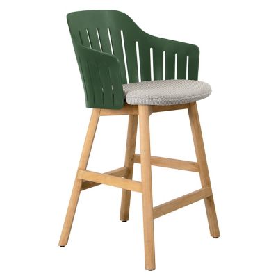 Choice Indoor/Outdoor Stool with Seat Cover, Teak Base