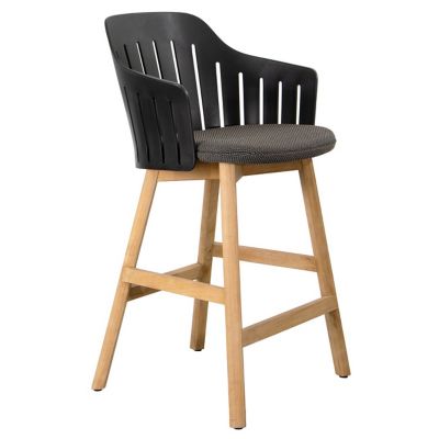 Choice Indoor/Outdoor Stool with Seat Cover, Teak Base