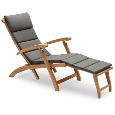 Steamer Outdoor Deck Chair with Cushion