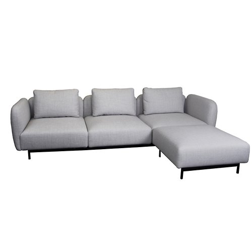 Aura 3-Seater High Armrest Sofa with Chaise Lounge, Left