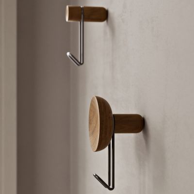 Shown in Walnut with Black color, Small & Large size, in use