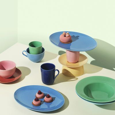 Rhombe Color Mug with Handle, Set of 4