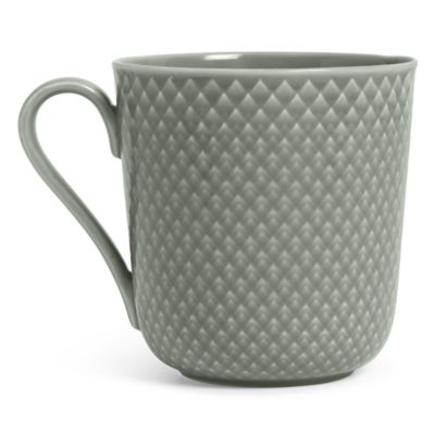 Rhombe Earth Mug with Handle, Set of 4