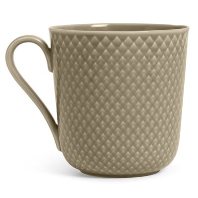 Rhombe Earth Mug with Handle, Set of 4