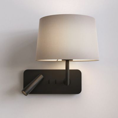 Side by Side USB LED Wall Sconce with Round 250 Shade