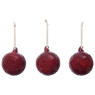Flurry Glass Bauble Ornament, Set of 6