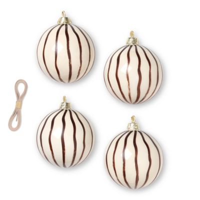 Christmas Glass Ornament, Set of 8