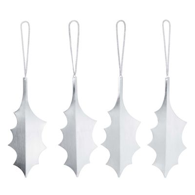 Holly Leaf Ornaments, Set of 8