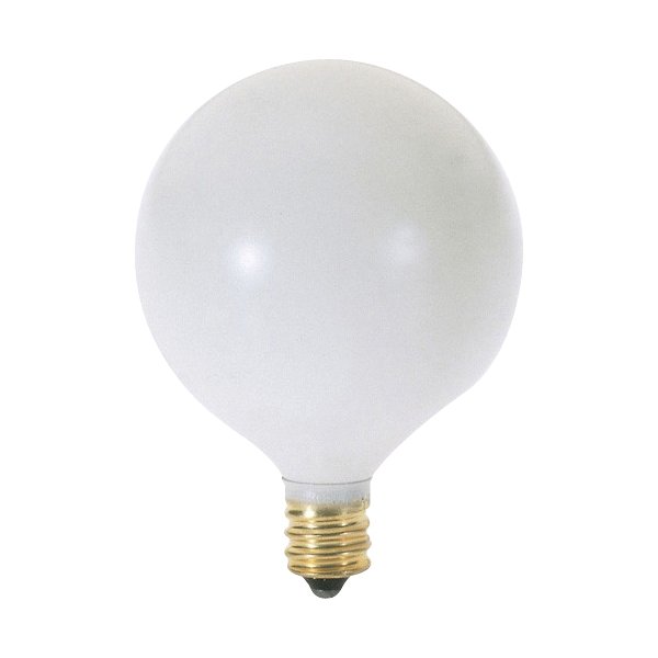 60W 120V G16 1/2 E12  White Bulb 6-Pack