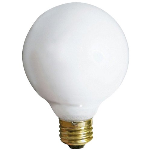 25W 120V G30 E26 Gloss White Bulb 3-Pack