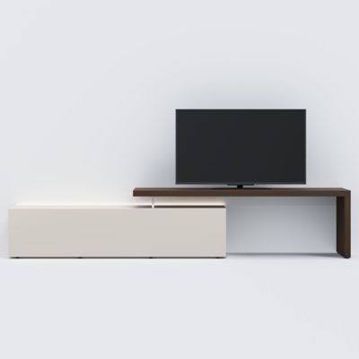 Domino/People TV Unit Composition with LED Lighting