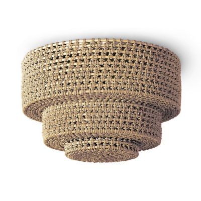 Veranda Flushmount (Natural shade and Bronze) - OPEN BOX