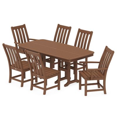 Vineyard Outdoor 7-Piece Dining Set with Pedestal Leg
