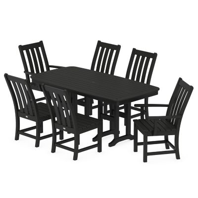 Vineyard Outdoor 7-Piece Dining Set with Pedestal Leg