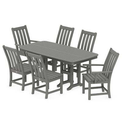 Vineyard Outdoor 7-Piece Dining Set with Pedestal Leg