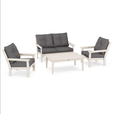 Vineyard Outdoor 4 Piece Deep Lounge Seating Set