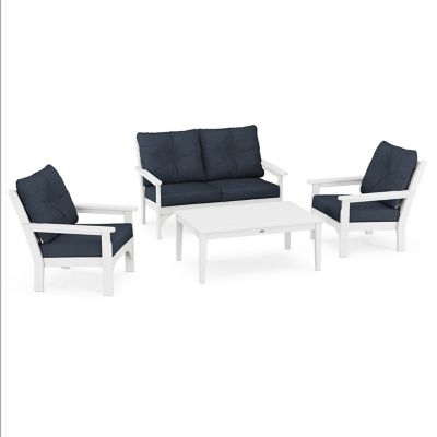 Vineyard Outdoor 4 Piece Deep Lounge Seating Set