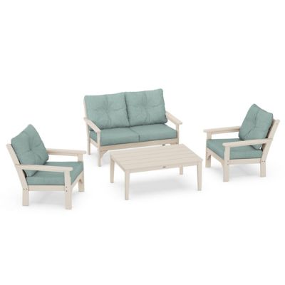 Vineyard Outdoor 4 Piece Deep Lounge Seating Set