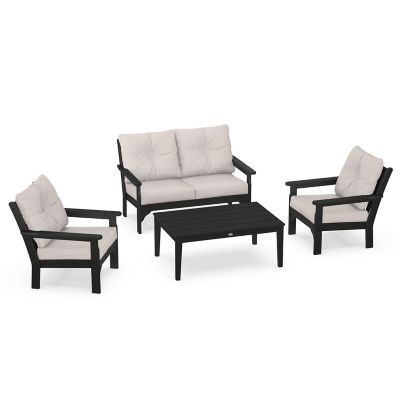 Vineyard Outdoor 4 Piece Deep Lounge Seating Set