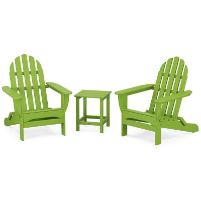 Classic Outdoor Folding Adirondack 3-Piece Set with Long Island