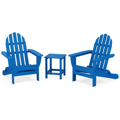 Classic Outdoor Folding Adirondack 3-Piece Set with Long Island