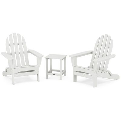 Classic Outdoor Folding Adirondack 3-Piece Set with Long Island