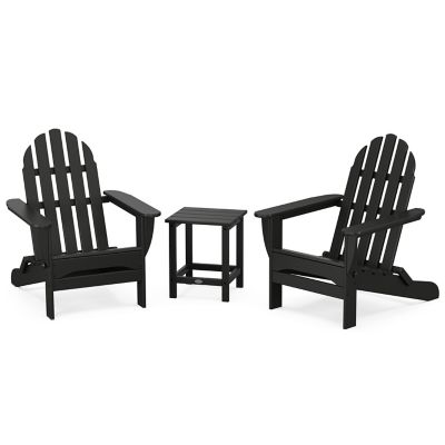 Classic Outdoor Folding Adirondack 3-Piece Set with Long Island